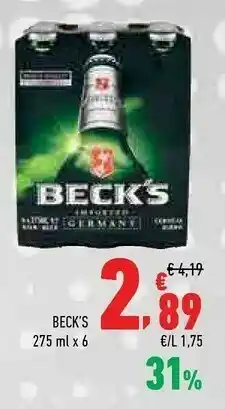 Conad City Beck's - birra 275 g(ml) offerta