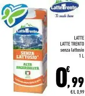 Conad City Latte trento latte senza lattosio offerta