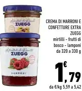 Conad City Crema di marroni e confetture extra mirtilli offerta