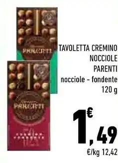 Parenti tavoletta cremino nocciole