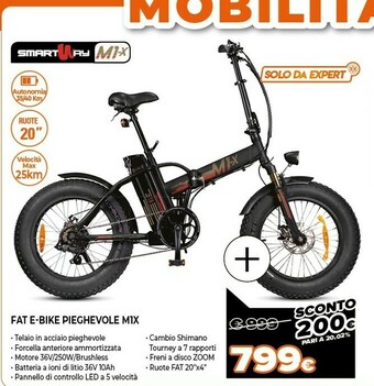 Expert Fat e-bike pieghevole m1x offerta