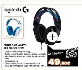 Expert G335 cuffia padiglione auricolare connettore 3.5 mm nero offerta