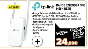 Expert Tp-link re315 moltiplicatore di rete bianco 10, 100 mbit/s offerta