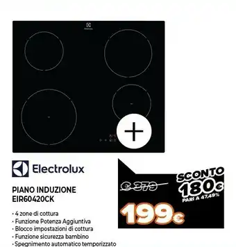 Expert Eir60420ck nero da incasso 59 cm a induzione 4 fornello(i) offerta