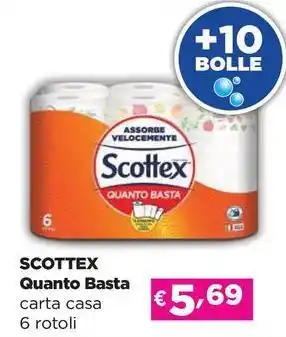 Acqua & Sapone SCOTTEX Quanto Basta carta casa offerta