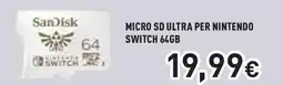Unieuro SanDisk MICRO SD ULTRA PER NINTENDO SWITCH 64GB offerta