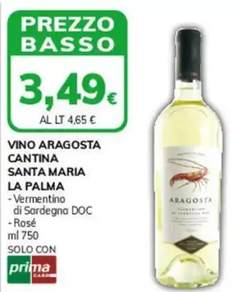 Basko VINO ARAGOSTA CANTINA SANTA MARIA LA PALMA offerta