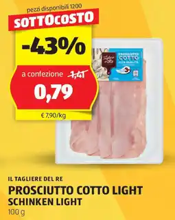 ALDI Il tagliere del re prosciutto cotto light schinken light offerta
