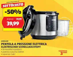 ALDI Ambiano pentola a pressione elettrica elektrischer schnellkochtopf offerta