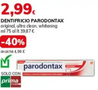 Basko Dentifricio PARODONTAX original, ultra clean, whitening offerta