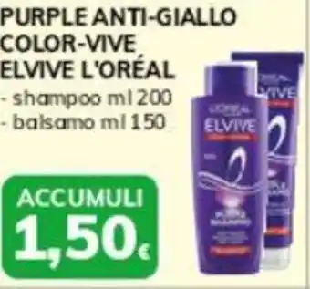 Basko Purple anti-giallo color-vive ELVIVE L'ORÉAL offerta