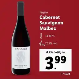 Lidl Fagaro Cabernet Sauvignon Malbec offerta