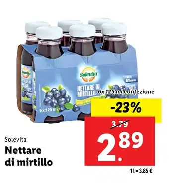 Lidl Solevita Nettare di mirtillo offerta