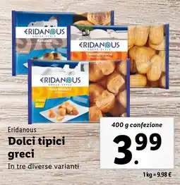 Lidl Eridanous Dolci tipici greci offerta