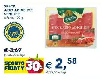 Esselunga Speck alto adige igp 100 g(ml) offerta