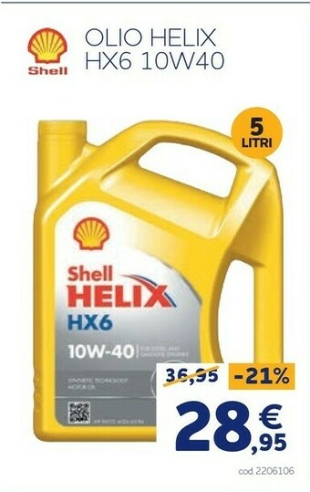 Norauto Olio helix hx6 10w40 offerta