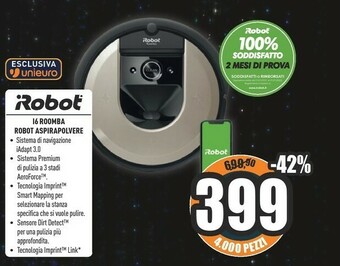 Unieuro 16 roomba robot aspirapolvere offerta