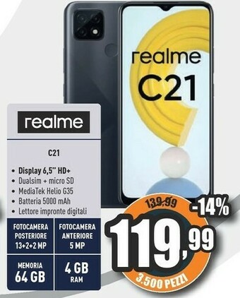 Unieuro Smartphone c21 offerta