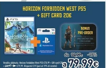 Unieuro Horizon: forbidden west standard multilingua playstation 5 offerta