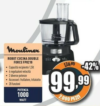 Unieuro Robot da cucina multifunzione double force fp8218 powelix offerta