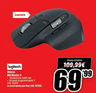 MediaWorld Mouse mx master 3 offerta