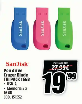 MediaWorld Chiavetta usb offerta