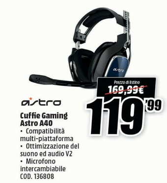 MediaWorld Cuffie offerta
