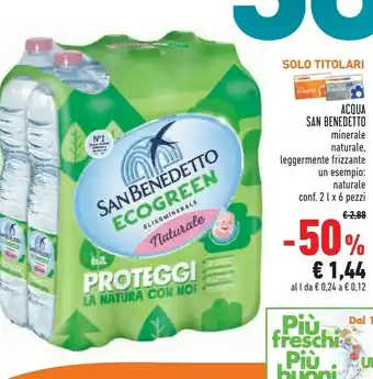 Conad Acqua minerale naturale leggermente frizzante fonte primavera offerta