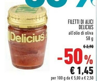 Conad Filetti di alici offerta