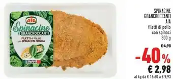 Conad Spinacine grancroccanti filetti di pollo con spinaci offerta