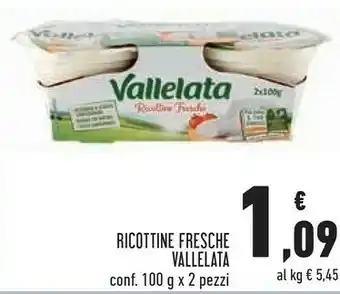 Conad Ricottine fresche dolci con fragole offerta