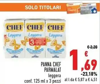 Conad Panna chef gourmet leggera offerta