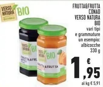 Conad Conad - frutta & frutta albicocche bio verso natura 330 g(ml) offerta