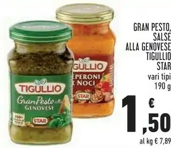 Conad Granpesto peperoni e noci tigullio 190 g(ml) offerta