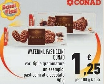 Conad - pasticcini al cioccolato 90 g(ml)