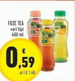 Conad Fuze tea - pesca con una nota di rosa 400 g(ml) offerta