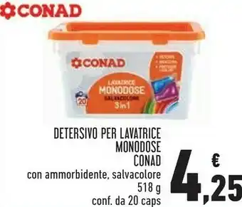 Conad Detersivo per lavatrice monodose offerta