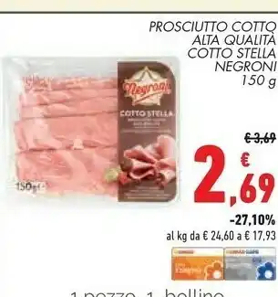 Conad Prosciutto cotto alta qualità cotto stella offerta
