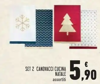 Conad Set 2 canovacci cucina natale offerta