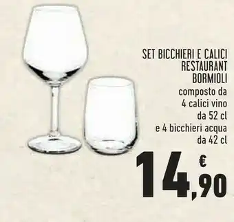Conad Set bicchieri e calici restaurant offerta