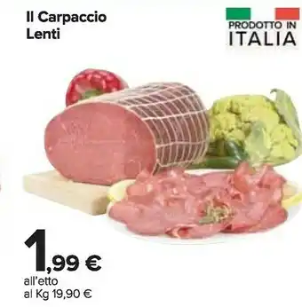 Carrefour Market Lenti il carpaccio offerta
