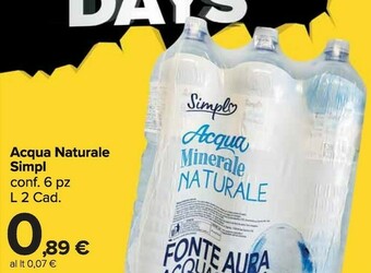 Carrefour Market Simpl acqua naturale offerta