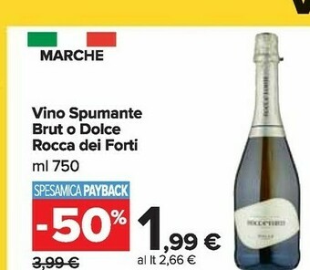 Carrefour Market Vino spumante brut o dolce rocca dei forti offerta