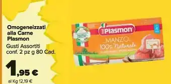 Carrefour Market Omogeneizzati alla carne manzo offerta