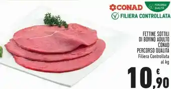 Conad City Conad fettine sottili di bovino adulto offerta