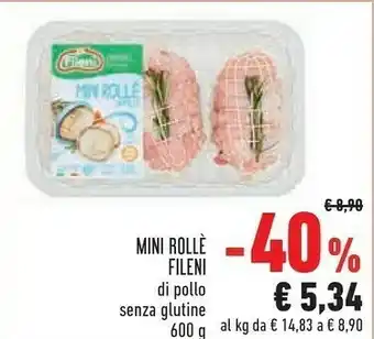 Conad City Mini rolle di pollo senza glutine 600 g offerta