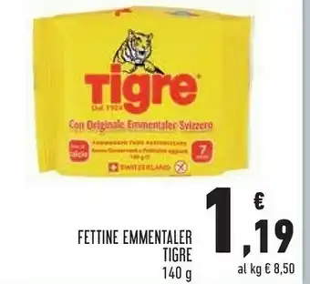 Conad City Tigre fettine emmentaler offerta