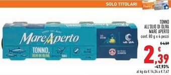 Conad City Tonno all'olio d'oliva offerta