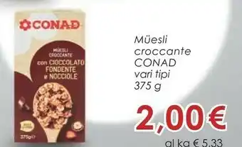 Conad City Muesli croccante offerta