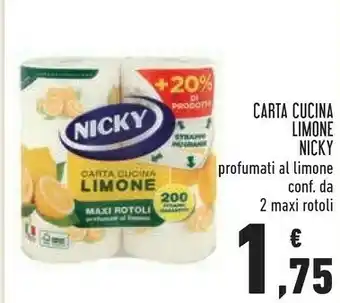Conad City Nicky carta cucinia limone offerta